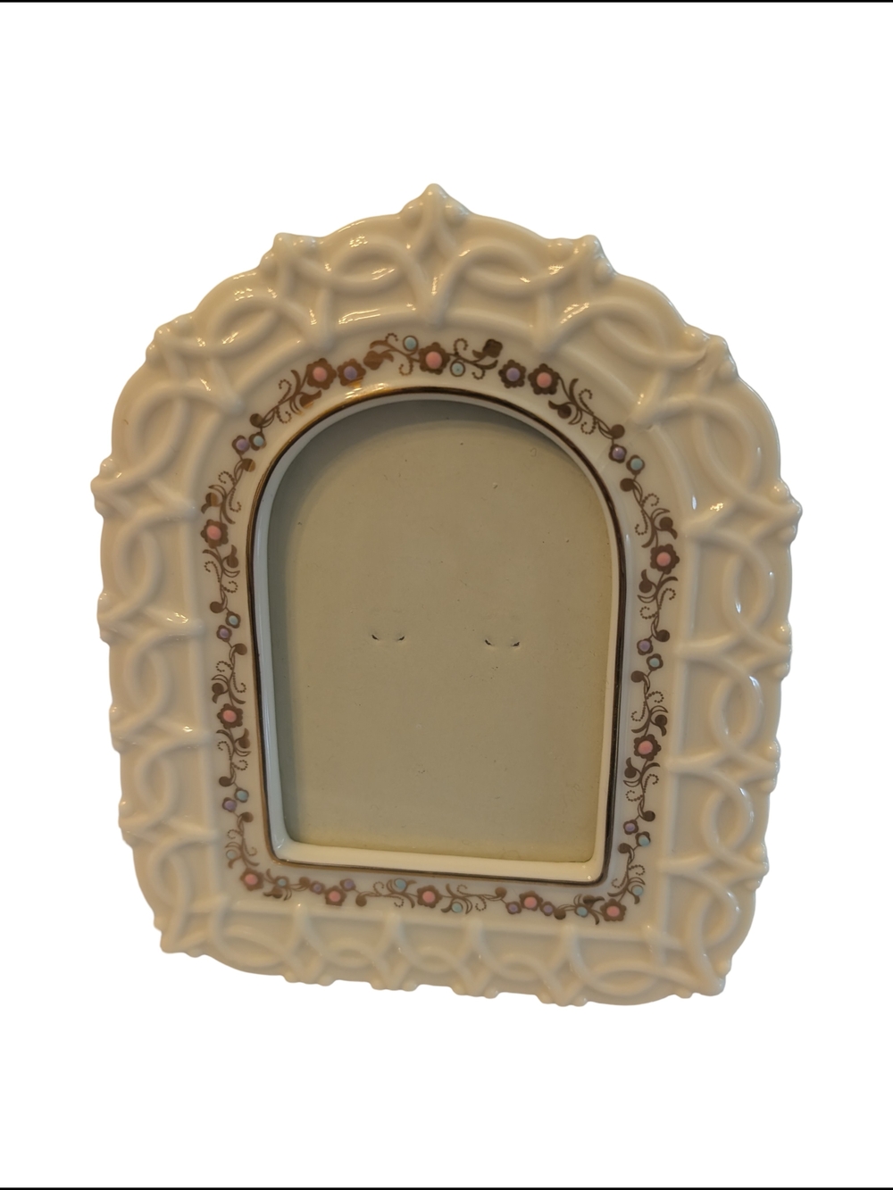 Lenox Ceramic Picture Frame with Floral Design